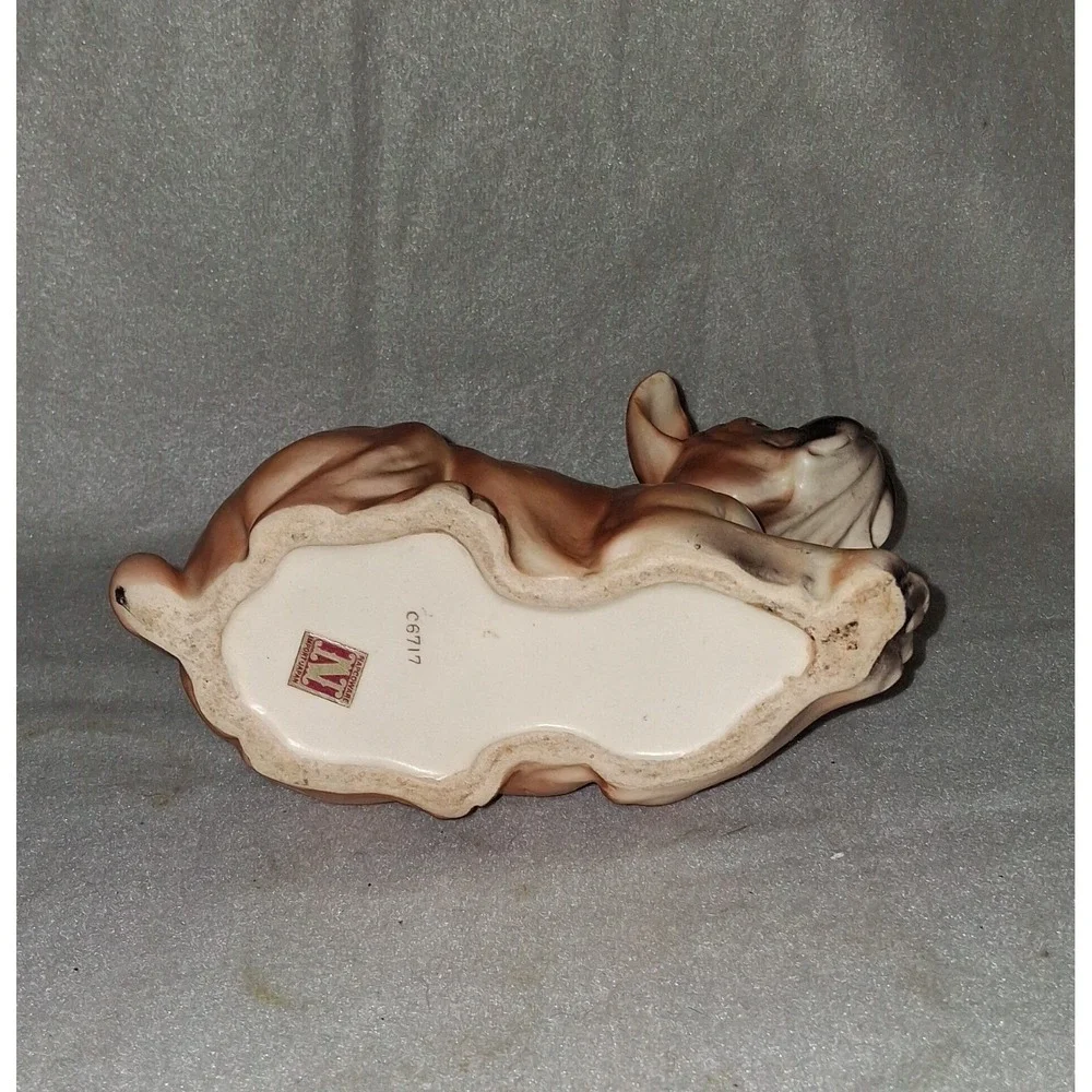 Boxer Dog Planter Figurine‎ #6717 Porcelain Napcoware Japan 7